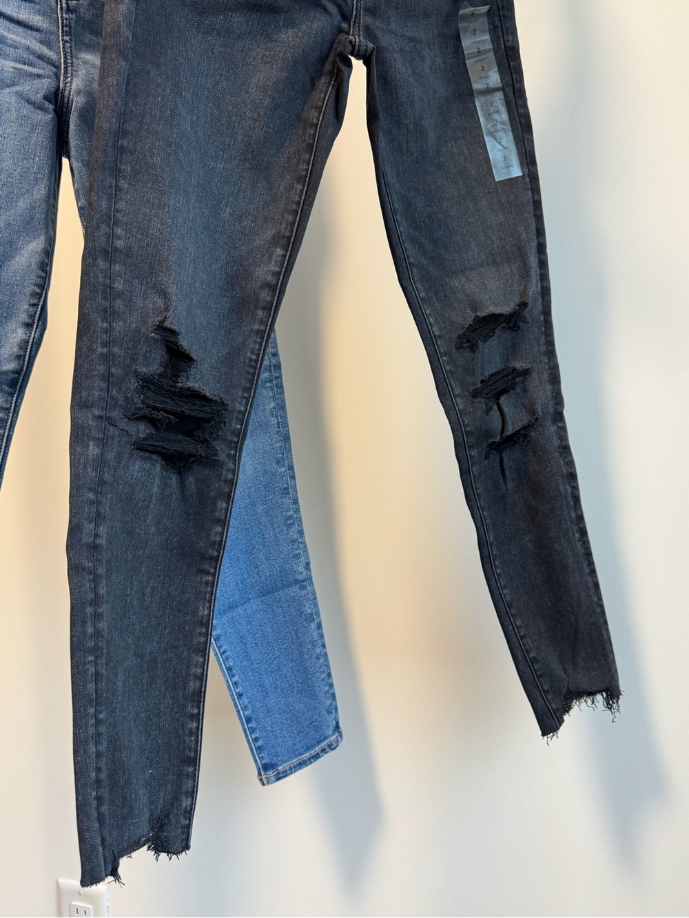 American Eagle Skinny Jeans Women Blue/Black 2 size 26 NEW - Picture 4 of 9